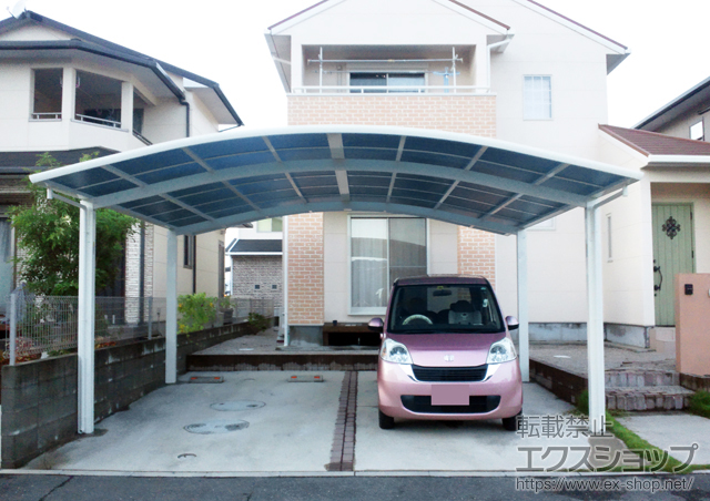 福岡県久留米市ののカーポート レイナツインポート 積雪〜20ｃｍ対応 施工例