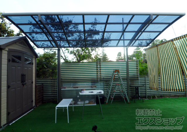 千葉県鎌ケ谷市のLIXIL リクシル（トステム）のカーポート カーブポートシグマIII 積雪〜20cm対応 施工例