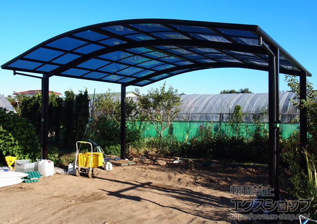 宮城県大崎市ののカーポート プレシオスポート ワイド 積雪〜20cm対応 施工例