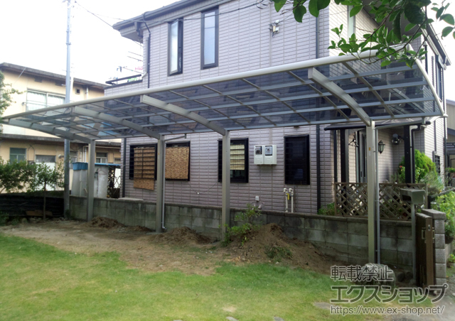 埼玉県熊谷市ののカーポート プレシオスポート 縦連棟　積雪〜20cm対応 施工例