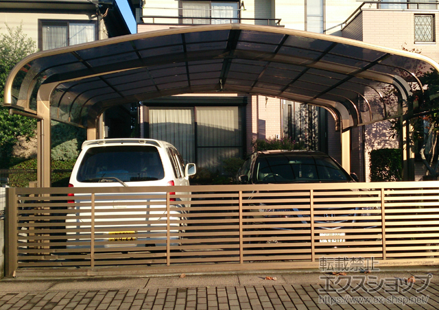 埼玉県坂戸市のLIXIL リクシル（トステム）のカーポート テールポートシグマIII M合掌 積雪〜20cm対応 施工例
