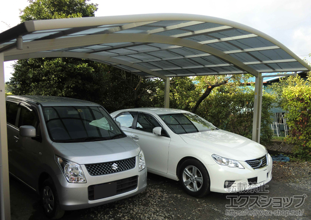 栃木県佐野市のLIXIL リクシル（トステム）のカーポート レイナツインポート 積雪〜20cm対応 施工例