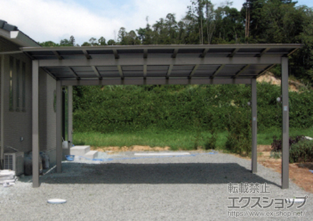 宮城県石巻市ののカーポート アーキデュオ ワイド 施工例