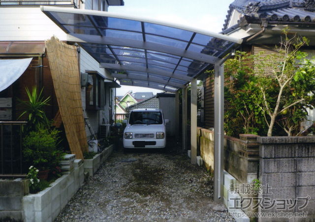 鹿児島県霧島市ののカーポート プレシオスポート 縦連棟 積雪〜20cm対応 施工例