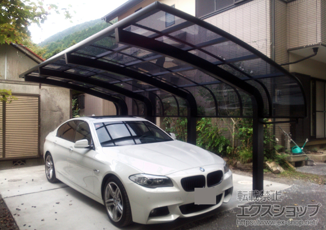 神奈川県足柄下郡箱根町のLIXIL リクシル（トステム）のカーポート テールポートシグマIII 1500 延長 積雪〜50cm対応 施工例