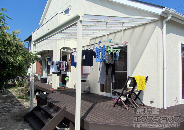 福岡県北九州市のLIXIL リクシル（トステム）のテラス屋根 ライザーテラスII F型 テラスタイプ 積雪〜20?対応 施工例