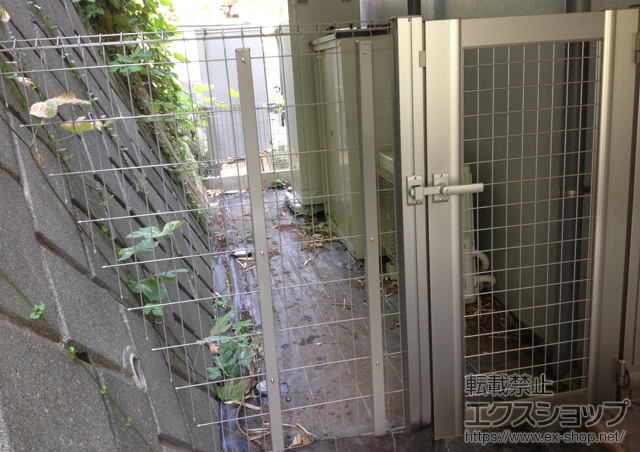 神奈川県藤沢市のの門扉 エクスライン門扉16型 片開き 門柱仕様 07-14 施工例