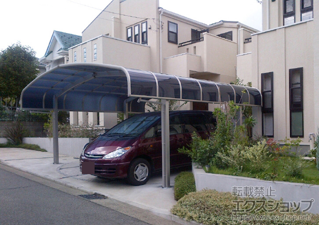 神奈川県横浜市ののカーポート レイナキャップポート M合掌 積雪〜20cm対応 施工例