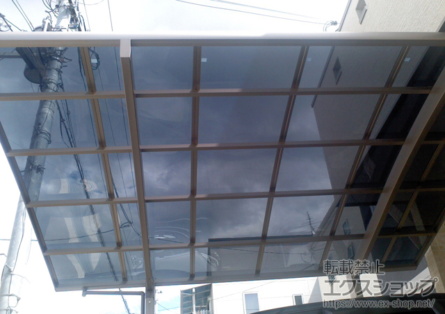 大阪府池田市のLIXIL リクシル（トステム）のカーポート カーブポートシグマIII 積雪〜30cm対応 施工例