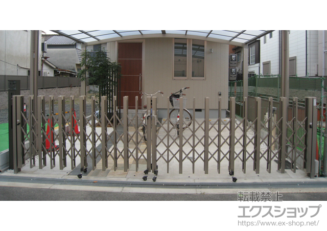 大阪府大阪市ののカーゲート アルシャインIIH型 Aタイプ ノンレール 両開き 施工例