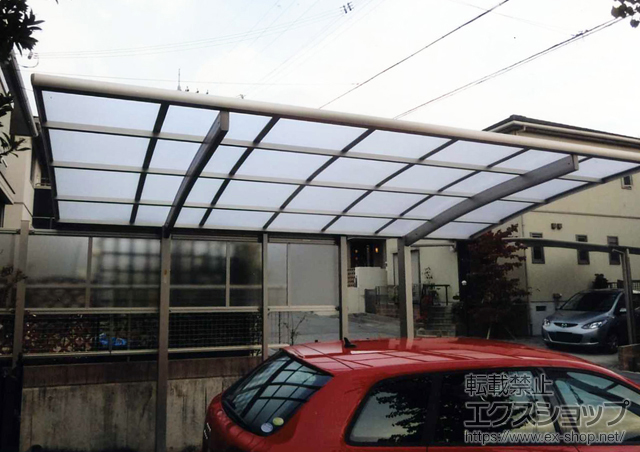 兵庫県神戸市ののカーポート プレシオスポート 積雪〜20cm対応+サイドパネル 1段　51-27H 施工例