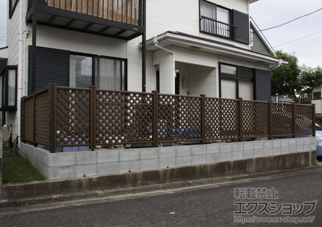 神奈川県秦野市ののフェンス・柵 ステイウッドフェンスM2型 間仕切りタイプ 施工例