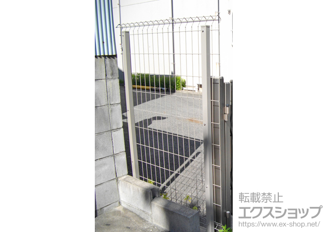 大阪府阿倍野区ののフェンス・柵 イーネットフェンス1F型 フリーポールタイプ 施工例