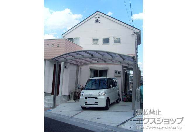 兵庫県川西市ののカーポート レイナツインポート 積雪〜20cm対応+ レイナツインポート 側枠1本 施工例