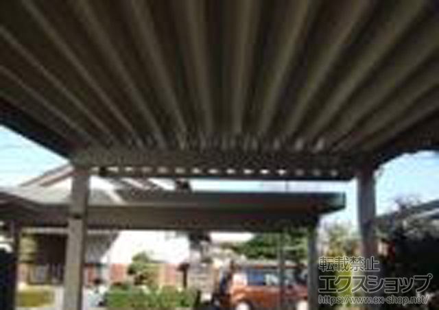 島根県松江市ののカーポート ジーポートneo 1台用 Aタイプ 角柱仕様 標準鼻隠し 積雪〜100cm対応 施工例