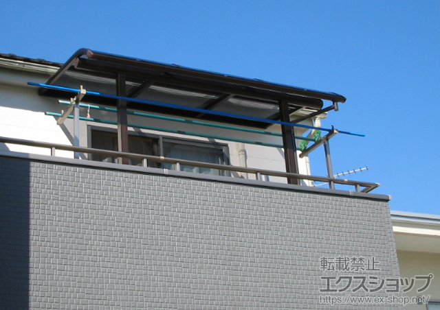 栃木県下都賀郡岩舟町ののバルコニー・ベランダ屋根 プレシオステラス R型 屋根タイプ 単体 施工例