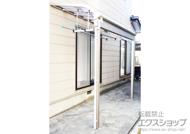 石川県金沢市ののテラス屋根 ヴェクターテラス R型 3000 テラスタイプ 単体 積雪〜100cm対応＋ヴェクターテラス R型 3000 テラスタイプ 単体 積雪〜100cm対応 施工例