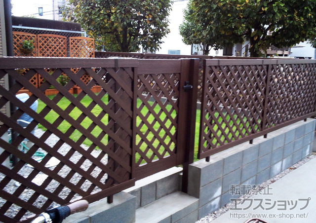 東京都小平市のの門扉、フェンス・柵 スタンダード門扉2型 片開き 門柱使用 施工例