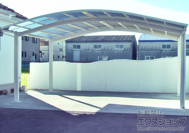 三重県四日市市ののカーポート レイナツインポート 積雪〜20cm対応 施工例