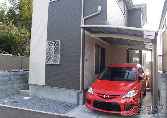 千葉県船橋市のLIXIL リクシル（トステム）のカーポート カーブポートシグマIII　積雪〜30cm対応 施工例