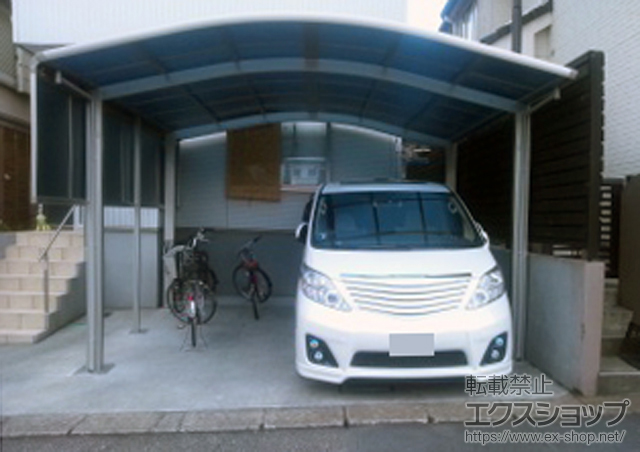 東京都日野市ののカーポート レイナツインポート 積雪〜20cm対応+レイナツインポート サイドパネル 51-10H 施工例