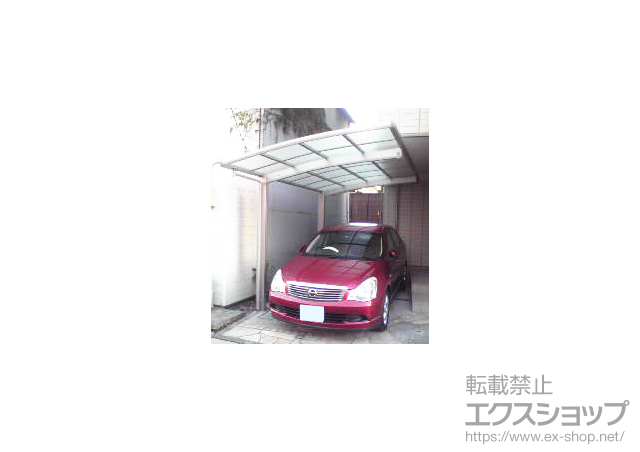 神奈川県平塚市ののカーポート プレシオスポート 積雪〜20cm対応＋着脱式補助柱 1本入 施工例