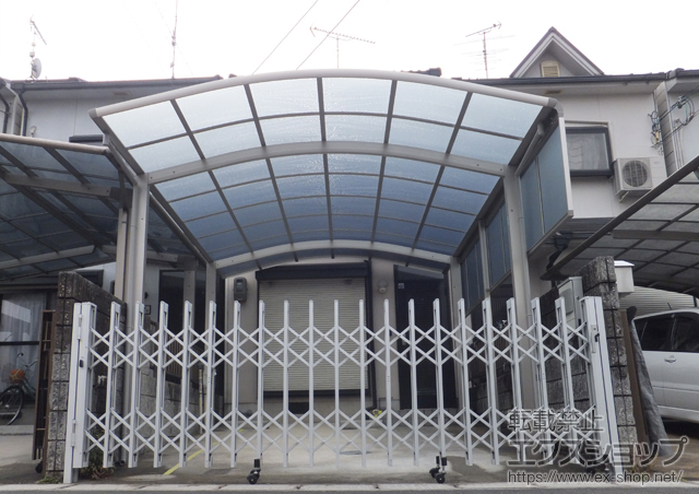 京都府宇治市ののカーゲート アルシャインMW型Aタイプ ノンレール 片開き 施工例