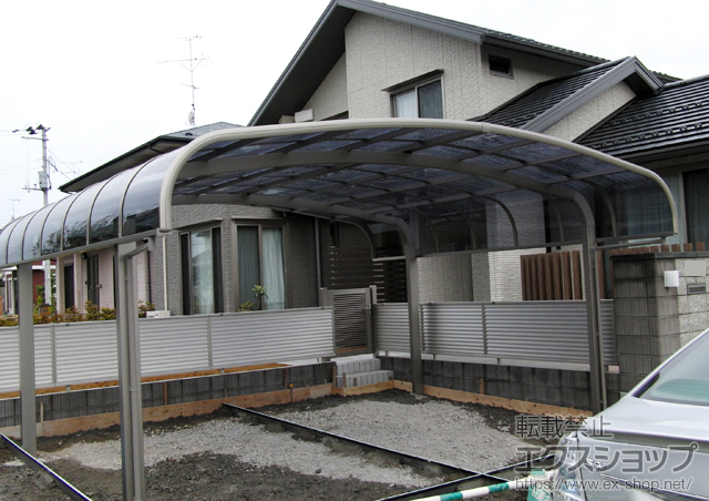 宮城県栗原市のLIXIL リクシル（トステム）のカーポート テールポートシグマIII ワイド 施工例