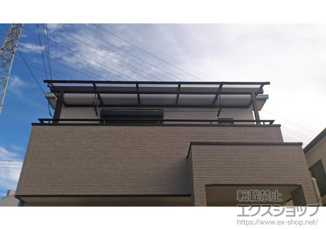 大阪府堺市ののバルコニー・ベランダ屋根 ヴェクターテラス R型 屋根タイプ 単体 積雪〜20cm対応 施工例