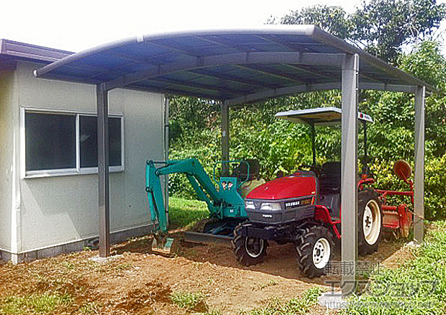 茨城県東茨城郡茨城町のLIXIL リクシル（トステム）のカーポート カーブポートシグマIII ワイド 積雪〜20cm対応 施工例