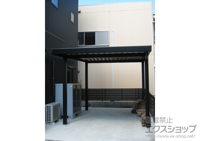 宮崎県宮崎市のLIXIL リクシル（トステム）のカーポート テリオスポートIII 900 1台用 4本柱 積雪〜30cm対応 施工例