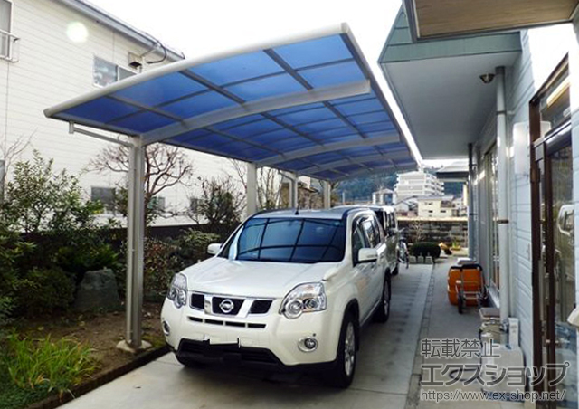 大分県日田市ののカーポート レイナポート 縦連棟 積雪〜20cm対応 施工例