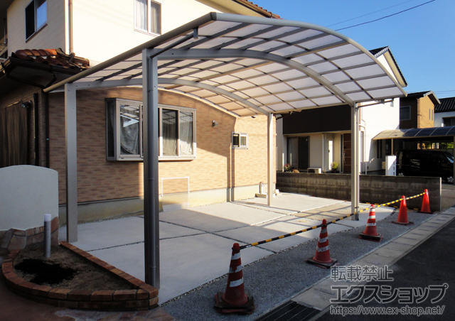 岡山県岡山市ののカーポート レイナツインポート 積雪〜20cm対応 施工例