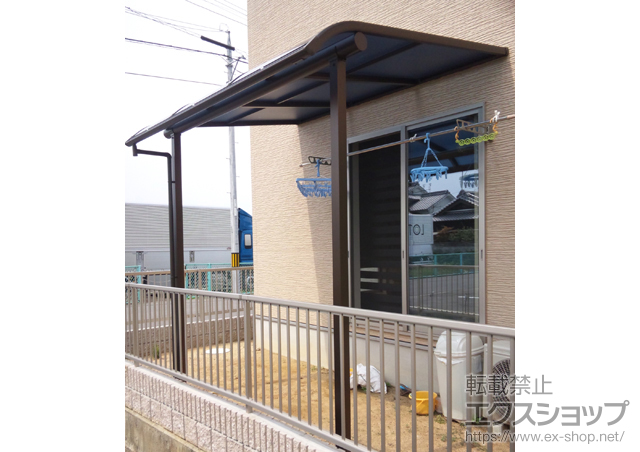 香川県高松市ののテラス屋根 プレシオステラス R型 テラスタイプ 単体 積雪〜20cm対応 施工例