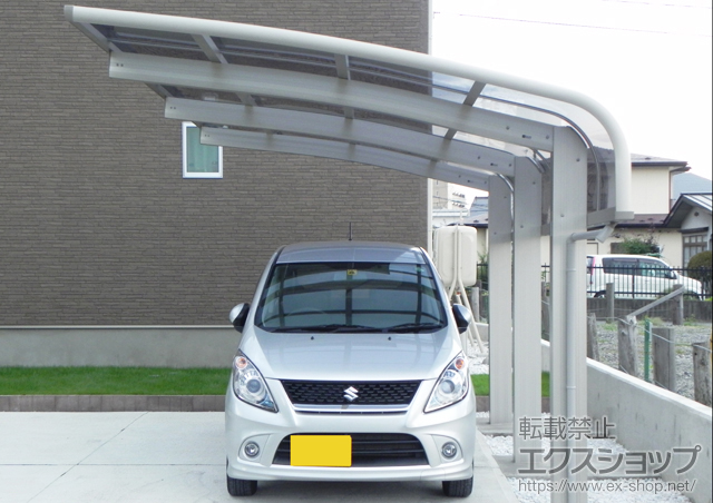 青森県八戸市ののカーポート レイナキャップポート50 積雪〜50cm対応 施工例