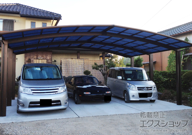 茨城県常総市ののカーポート レイナトリプルポート 積雪〜20cm対応 施工例