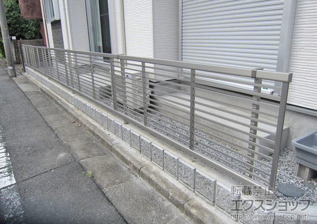 東京都中野区ののフェンス・柵 エクスラインフェンス12型 自由柱施工 施工例
