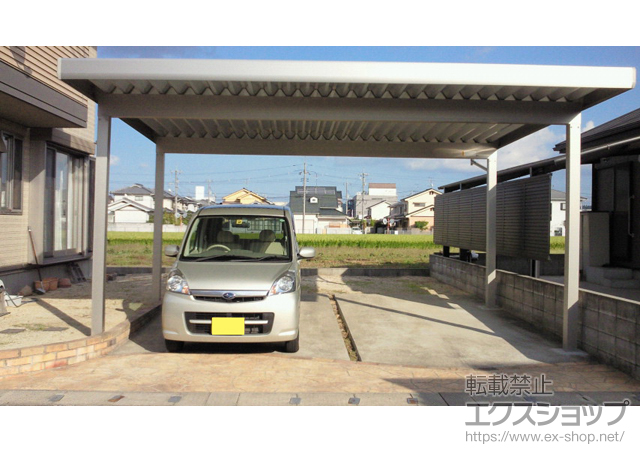 岡山県瀬戸内ののカーポート レオンポートneo 2台用 積雪〜50cm対応 施工例