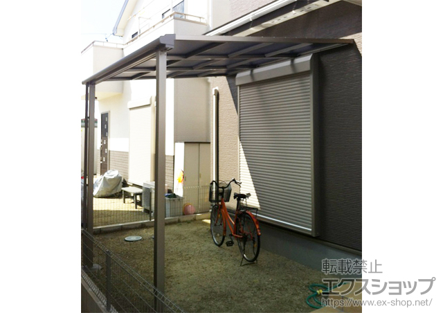 愛知県名古屋市のLIXIL リクシル（トステム）のテラス屋根 ライザーテラスII F型 テラスタイプ 単体 積雪〜20cm対応 施工例