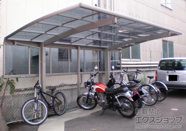 京都府久世郡久御山町ののカーポート プレシオスポート 積雪〜20cm対応＋プレシオスポート サイドパネル 施工例