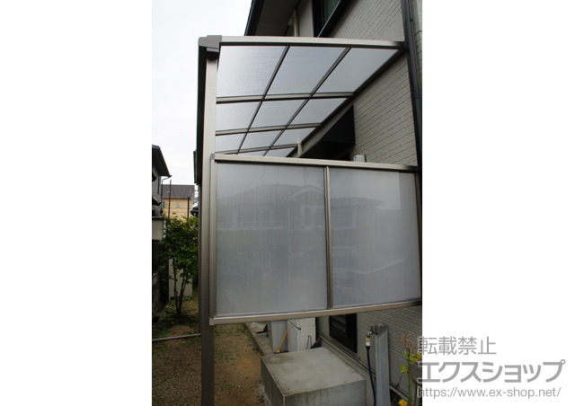 滋賀県大津市のLIXIL リクシル（トステム）のテラス屋根 ライザーテラスIIF型 テラスタイプ 単体 積雪〜20cm対応 施工例