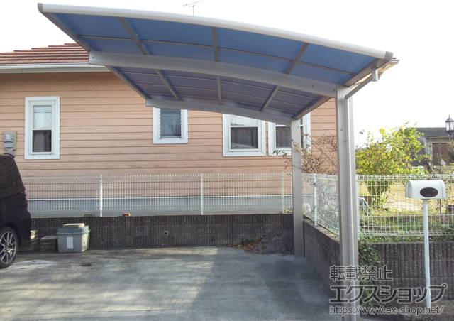 福岡県朝倉郡筑前町ののカーポート プレシオスポート 積雪〜20cm対応 施工例