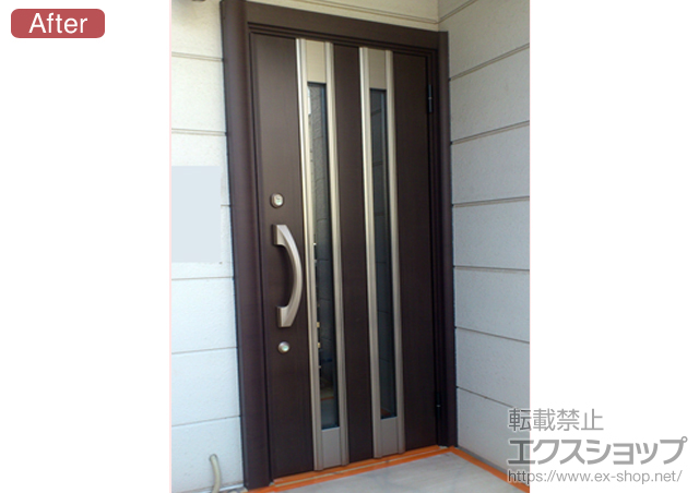 東京都板橋区のLIXIL リクシル（トステム）の玄関ドア リシェント 300型 片開きタイプ 施工例