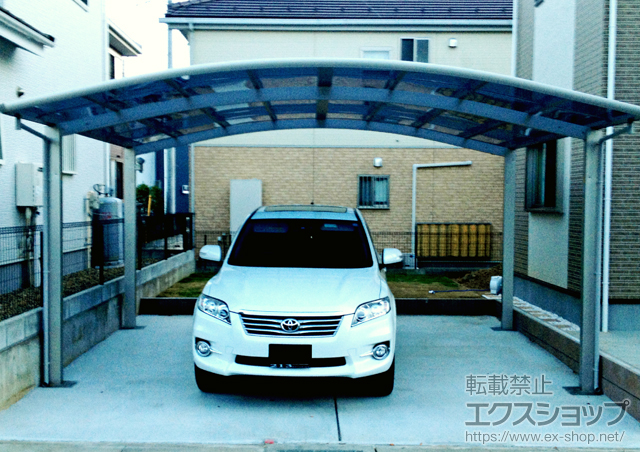 茨城県つくばみらい市ののカーポート レイナツインポート 積雪〜20cm対応 施工例