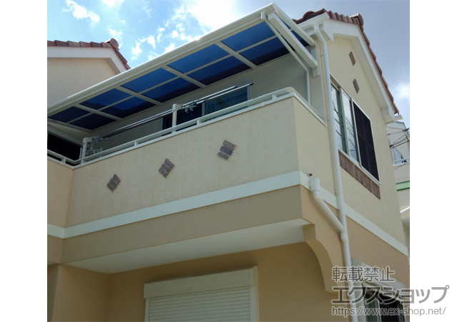 神奈川県川崎市多摩区ののバルコニー・ベランダ屋根 ヴェクターテラス F型 ルーフタイプ 単体 積雪〜20cm対応 施工例