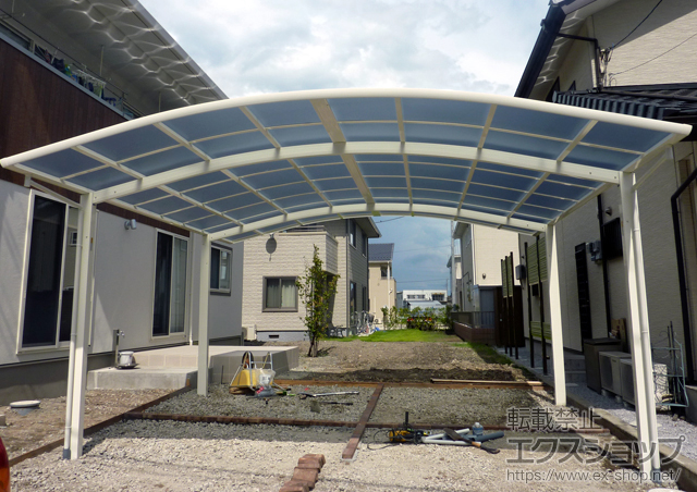 群馬県高崎市ののカーポート レイナツインポート 積雪〜20cm対応 施工例