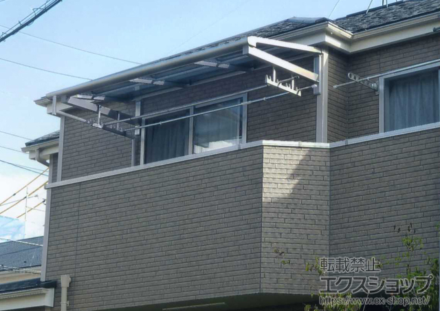 埼玉県さいたま市ののバルコニー・ベランダ屋根 ヴェクターテラス F型 ルーフタイプ 積雪〜20?対応 施工例