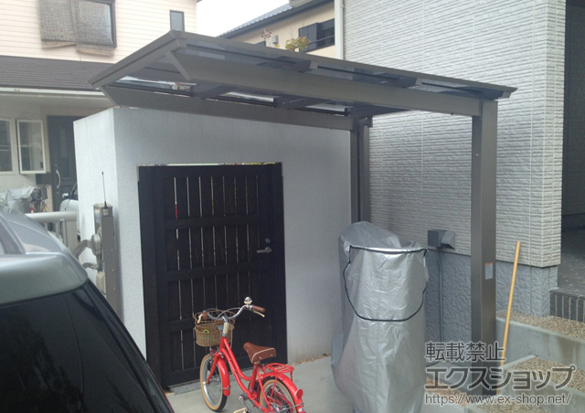 奈良県大和郡山市ののサイクルポート・駐輪場 アーキフィット ミニ 積雪〜20cm対応 施工例