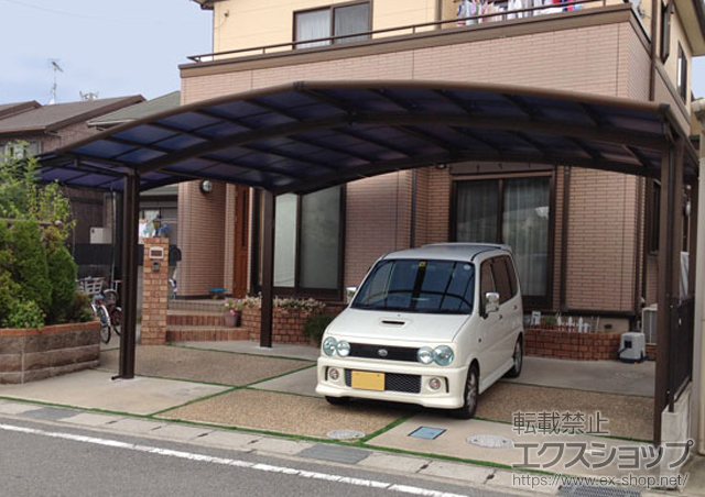 兵庫県揖保郡太子町ののカーポート レイナポート M合掌 積雪〜20ｃｍ対応 施工例