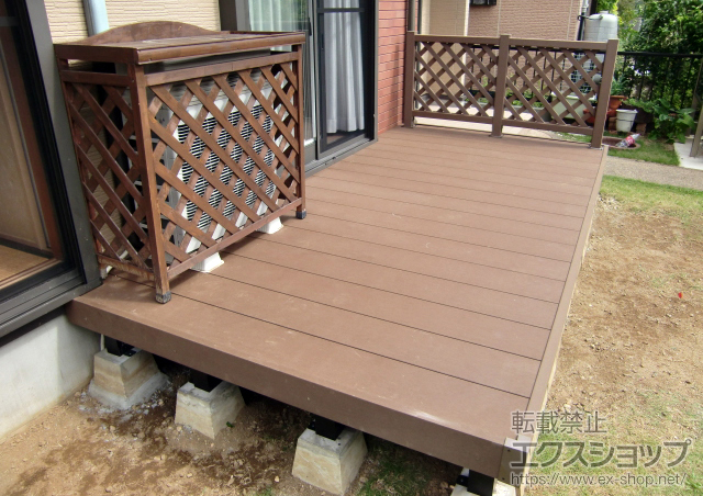 愛知県豊川市ののウッドデッキ リウッドデッキ 200 単体+リウッドデッキフェンス2型 施工例